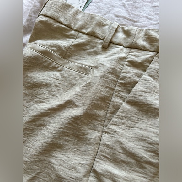 H&M Straight-Leg Linen-Blend Trousers - BNWT - sz 6 - Picture 4 of 9